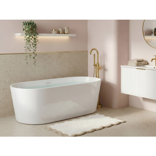 Beliani Freestanding Bathtub RESTINGA 1670 x 810 mm White 1