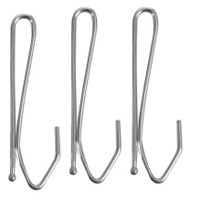 Single Pinch Window Treatment Metal Pleat Drapes Curtain Hooks - Silver Tone (120-Piece)