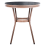 Beliani Bistro Table RIFREDDO 70 cm 70 cm Tempered Glass Grey 4