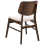 Beliani Set of 2 Dining Chairs MAYER Fabric Off-White/ Brown 6