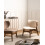 Beliani Armchair DAY Boucle Brown/ Light Beige 2