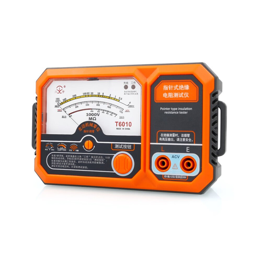 Photos - Other Hand Tools T6010 USB Rechargeable 1000V Analog Insulation Resistance Tester T6010 Megaohmmeter