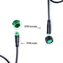 2X Vélo électrique Ebike 5 Broches Femelle à Femelle Connecteur de Câble D'Extension D'Affichage pour Bafang Mid Motor BBS01/BBS02/BBSHD