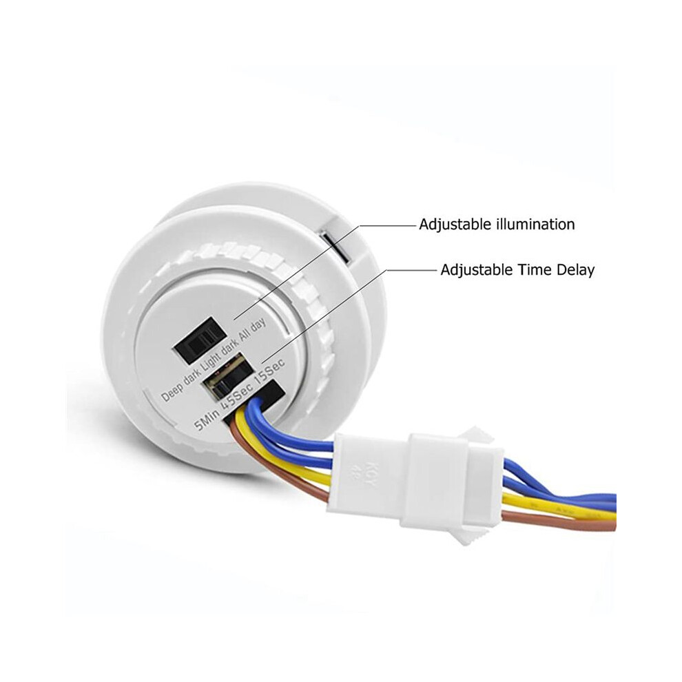 4X Motion Sensor 110-220V Pir Sensor Detection Delay Adjustable Infrared Induction Detector Light 6031540446243