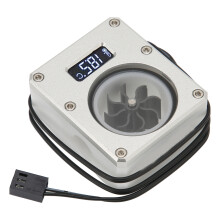 PC Water Cooling Flow Meter 12V Acrylic 0-99 Silver