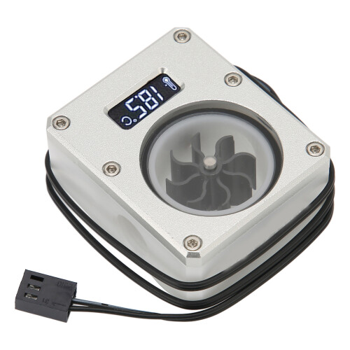 PC Water Cooling Flow Meter 12V Acrylic 0-99 Silver