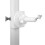 Security Camera Pole Mount with 360 Rotating Adjustment, White Outdoor Bracket for Versatile Use 1