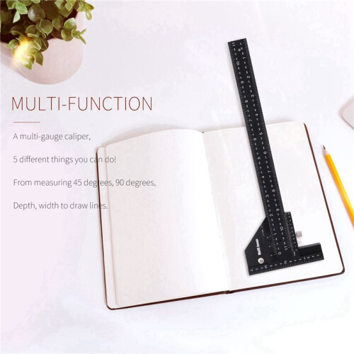 2X Multi Gauge Woodworking Multifunctional Ruler,Angle Ruler Woodworking Tools 1