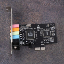 3X PCIe Sound Card 5.1, PCI Express Surround 3D Audio Card for PC with High Direct Sound Performance & Bracket