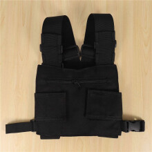 5X Radio Walkie Talkie Chest Pocket Harness Borse Pack Fondina Zaino Due W