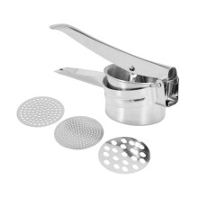 2X Stainless Steel Potato Ricer Masher with 6 Interchangeable Discs for Fine, Medium, and Coarse