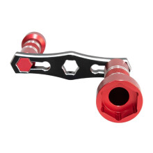 Ferramenta de Chave de Roda RC de 17 mm e 24 mm para Pneus de Carro RC Off-Road 1/6 1/8 1/10 Vermelho