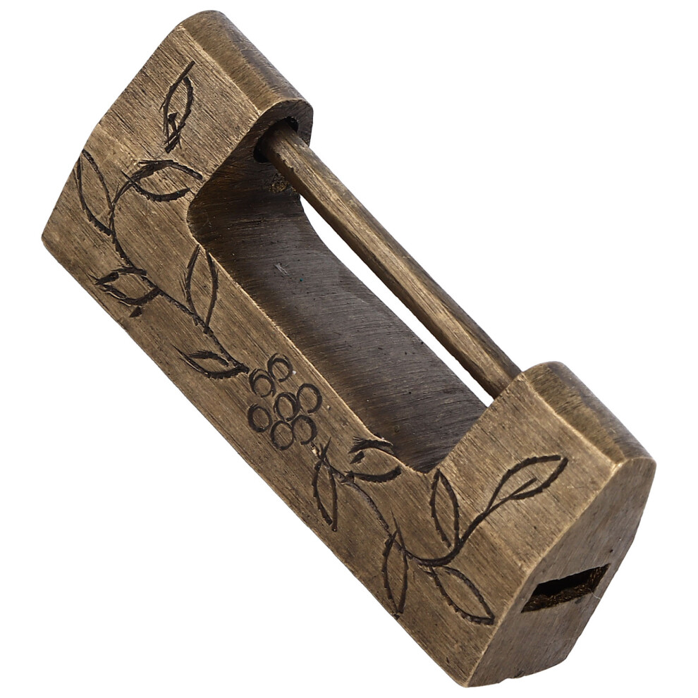 Chinese Antique Brass Lock 5X2cm Retro Classic Pattern For Cabinets 6901390339869