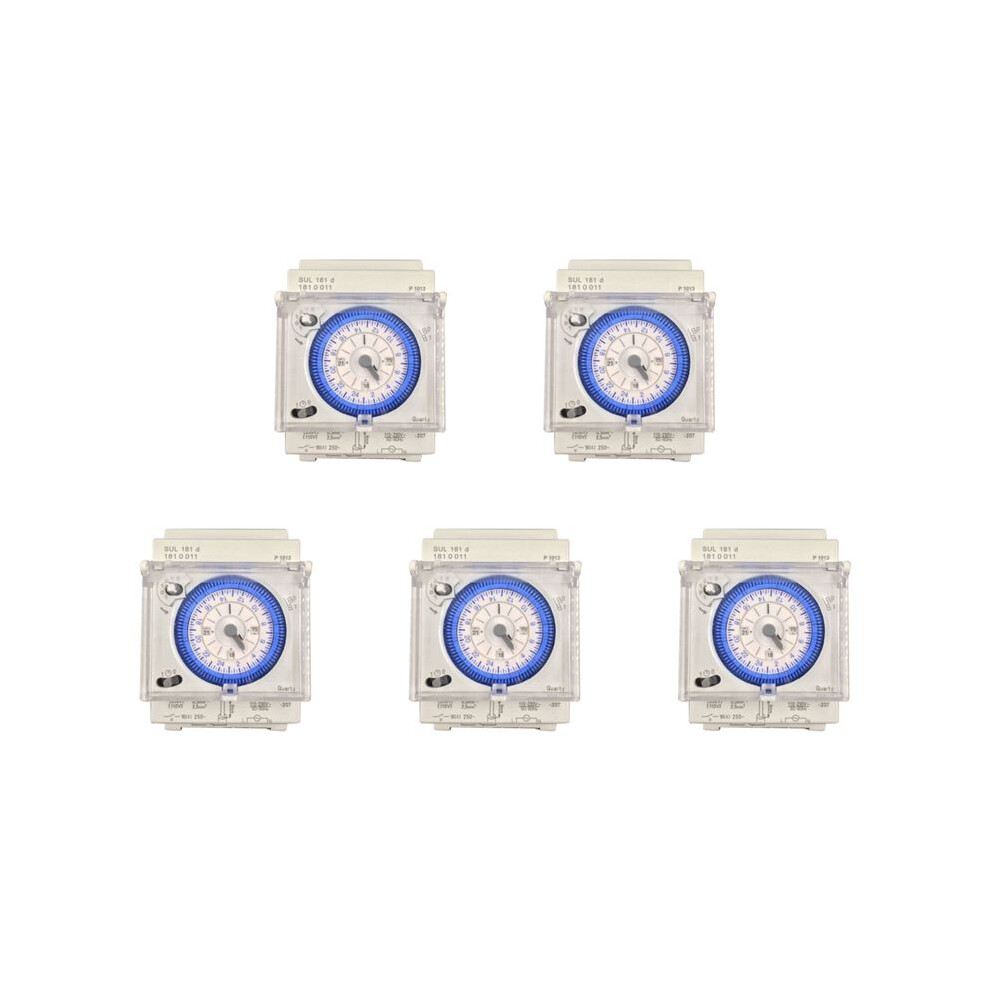 5X Analog Mechanical Timer 110V-220V 24 Hours Daily Programmable 15Min Setting Relay Sul181d Hot 4713491045844
