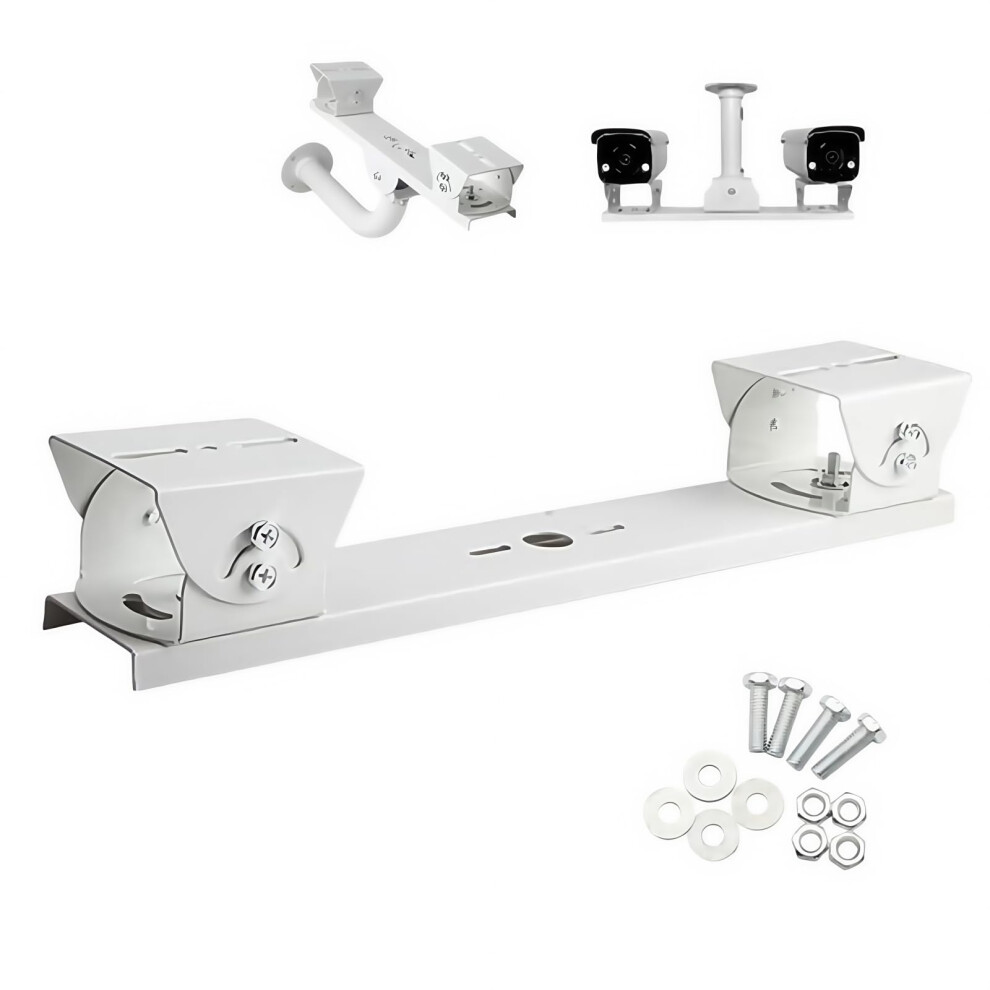 Dual Security Camera Mount Bracket Steel Cross Bar For Wide Angle Coverage And Stable Surveillance 9455672045384