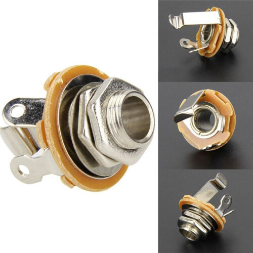 10PCS Electric Guitar Bass Mono Jack Socket 1/4" 6.35mm Input Jack Replacement Parts 2