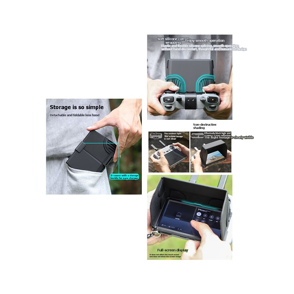 Hard Foldable Sunhood Case For Rc 2 Drone Remote Controller Removable Protection Cover Outdoor Glare Shield 6032382759041