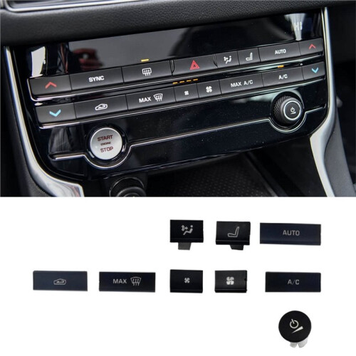 Air Conditioning Control Button Cover Volume Adjustment Button for  XFL 2017-2020 XEL 2018-2019 F-PACE 2016-2020 1