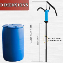 2X Pompe à Fût de 55 Gallons, Pompe à Levier pour Fûts de 5 à 55 Gallons, Pompe à Fût à Eau/Pompe à Fût Manuelle.