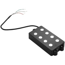 2X Noiseless Good Balance 4 String Bass Humbucker Double Coil Pickup Black for Bass Guitar