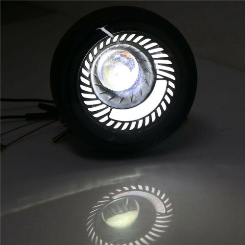 2X Motocicleta Cafe Racer Bobber 6,5 Polegadas LED Espiral Branco Suporte de Montagem Lateral 1