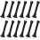 24 Pack Black Spring Door Stops, Flexible Spring  with Low Mounted Black Rubber Bumper Tips 5