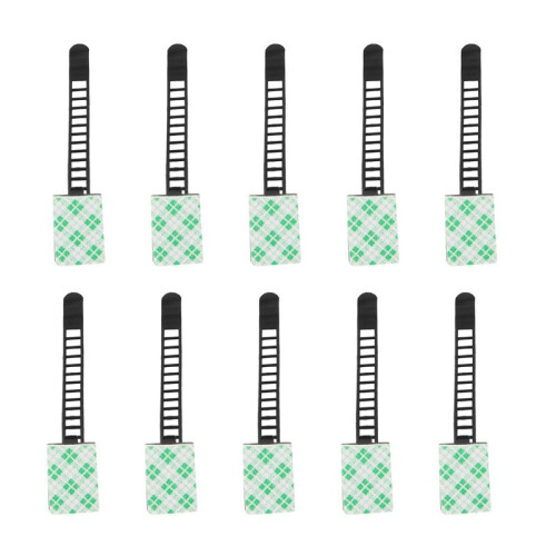 100Pcs Black Sticky Adjustable Wire Ties Cable Clips Clamp Plastic Self Adhesive Cable Ties Fix Holder Clips 1