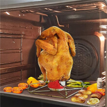 Soporte para Pollo con Asa, para Barbacoa Al Aire Libre, Ahumador y Horno Vertical de Acero Inoxidable