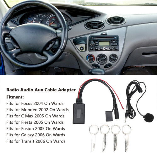 Kabelloser Bluetooth-Auto-AUX-Adapter mit Mikrofon für Focus ab 2004 1