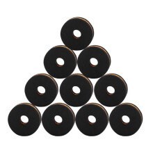 20Pcs Shelf Drum Piece Black-Orange Double-Color Hair Pad,Cymbal Stand Felts Washers for Drum Set Parts Pack,Drum Parts