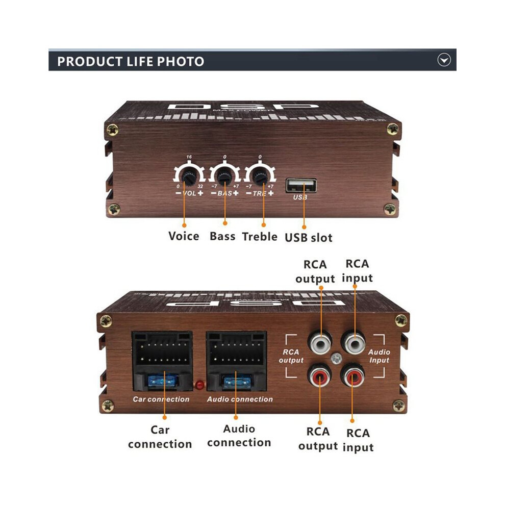 Car DSP Audio Power Amplifier 4x50W 4 Channel Digital Signal Audio ...