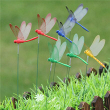 36Pcs Artificial Dragonfly Butterflies Garden Decoration Outdoor Simulation Dragonfly Stakes Yard Plant Lawn Decor Stick
