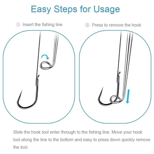 Fish Hook Remover Tool, 4 Pack Fishing Hook Quick Removal Devices with Storage Tube, Security Hook Extractor Equipment 2