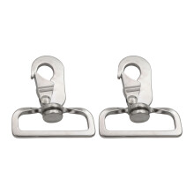 2 Pack Premium Stainless Steel Swiveling Hook Carabiner-50mm