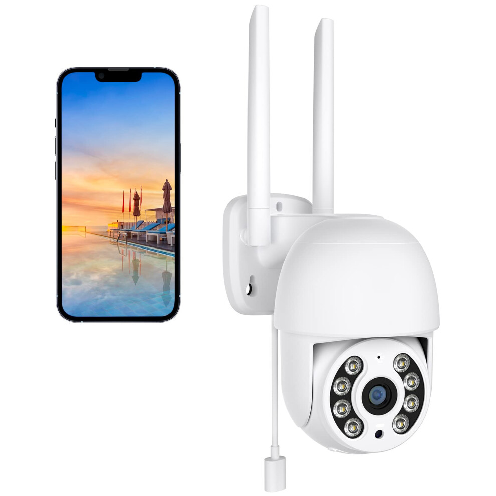 2K 3Mp Outdoor Security Camera With Night Vision, Twoway Audio, Motion Detection, Ip65 Weatherproof 9455672045841