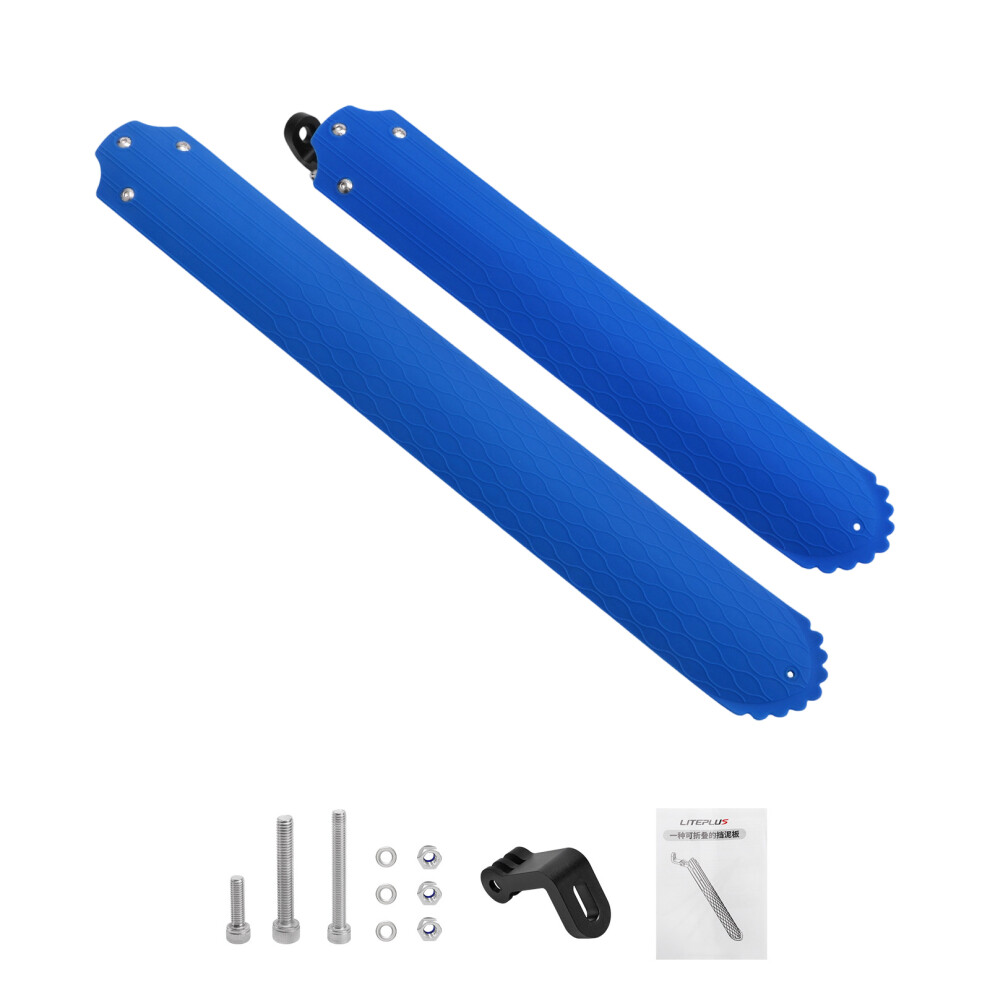 Heavy Type Scooters Mudguard Thick Quickly Installation- Blue 7627001269958