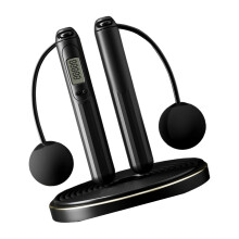 Electronic Counting Jumping Rope for Fitness-Black Big ball
