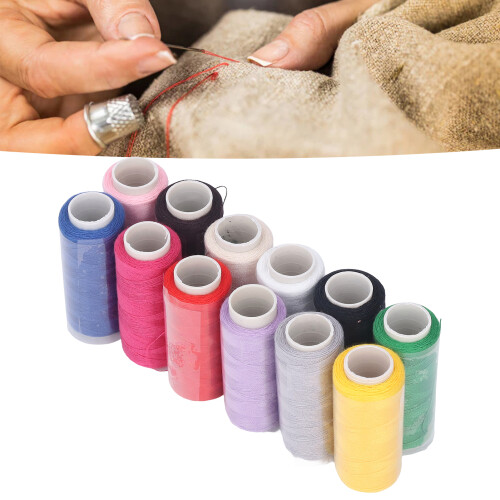 12-Farbener Polyester-Nähgarn-Set – 250 Yards, 5,7 x 2,3 cm 2