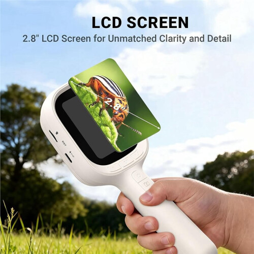 Autofocus Handheld Digital Microscope, 2.8" IPS Screen Magnifier with LEDs, Portable Magnifying Glass for /Windows 1