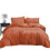 (Rust, Double: 200 x 200 cm) Plain Duvet Quilt Cover Bedding Set & Pillowcases Pair 5