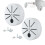 2Pack Universal Security Camera Junction Box for Outdoor Use, Weatherproof CCTV Mount Base 1