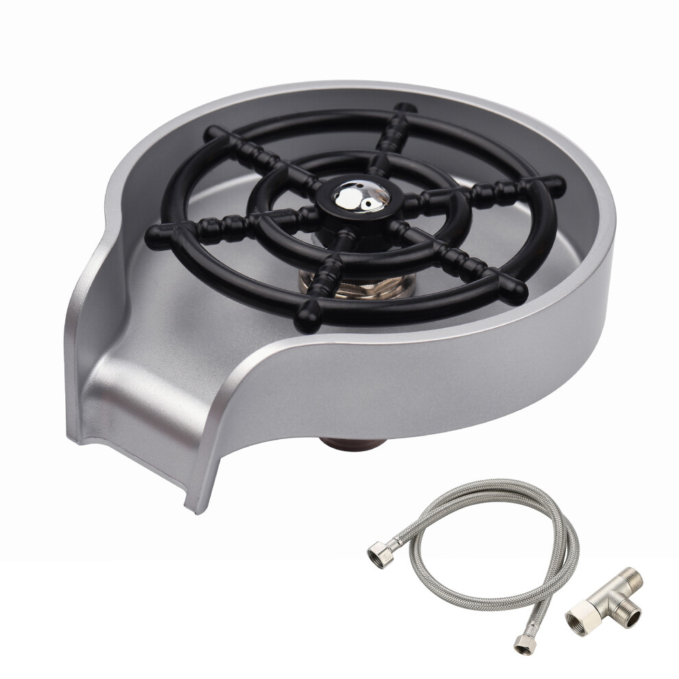 Glass Rinser For Kitchen Sink, Abs & Stainless Steel, Black/Silver 4931390340987
