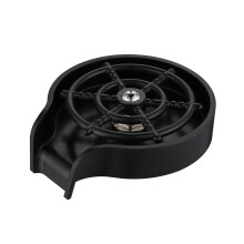 Glass Rinser for Kitchen Sink - Black/ Silver, ABS & Stainless Steel