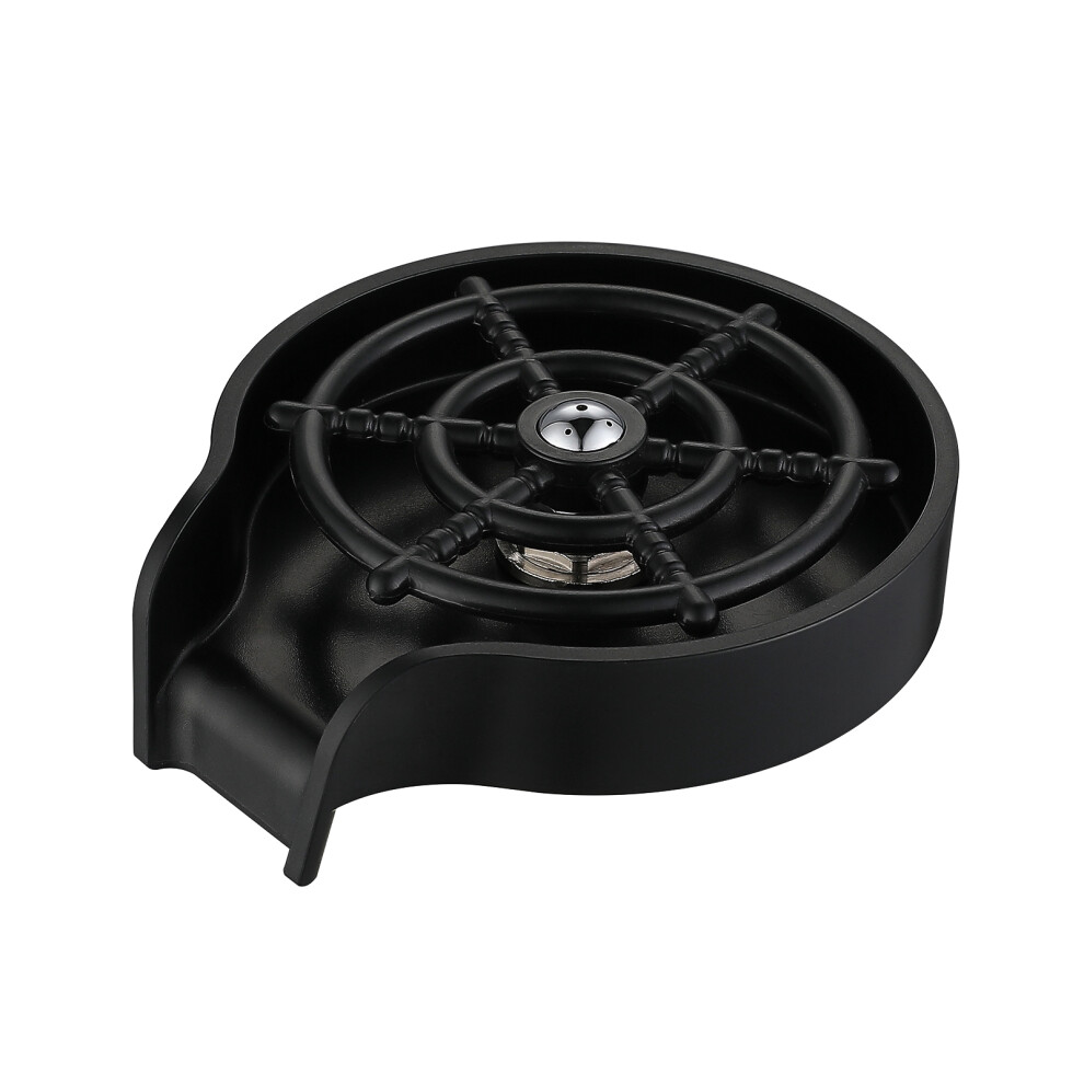 Glass Rinser For Kitchen Sink - Black/ Silver, Abs & Stainless Steel 8031390340973