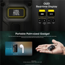 TINI3 USB-C Recharge Intelligent Key Light Multi-Color Temperature Outdoor Camping Lighting Flashlight Black