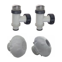 1.5"Outlet Strainer Grids Inlet Nozzle and Plunger Valve for Above Ground Pool Parts Pool Hose Adapter for Sand Pump