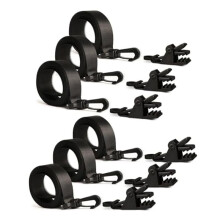 Inground Swimming Pool Solar Cover Reel Straps,Including 6 Snap-Lock Solar Cover Clips,6 Pcs Solar Cover Straps