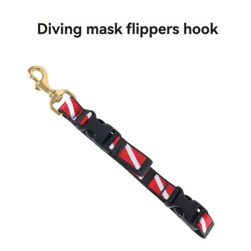 Scuba Fin & Mask Holder Strap with Clip Hook Scuba Diving Storage Strap Diving Accessory Strap 1