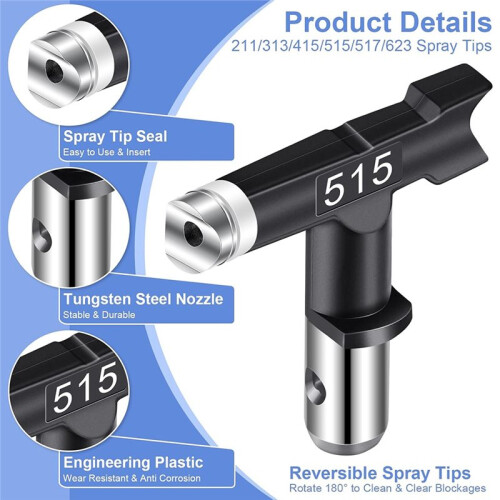 20-Piece Airless Paint Sprayer Accessory Kit with Reversible Nozzle Tips and High-Flow Filters 1