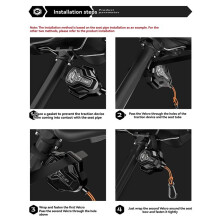 Enlee Retractable Bicycle Traction Rope Pull Rope with Hook Bicycle Strong Tension Safety MTB Trailer Rope